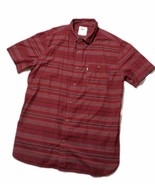 Levis Mens Medium Red Button Up Short Sleeve Casual Shirt - £8.67 GBP