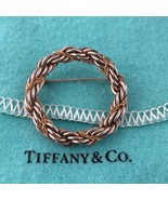 Tiffany &amp; Co. Rope Circle Wreath 1999 Brooch Pin 18 Karat Gold  Sterling... - £135.76 GBP