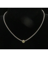 DAVID YURMAN 925 Silver &amp; 18K GOLD - Vintage Genuine Diamonds Necklace -... - £420.57 GBP