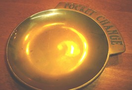 Vintage Solid Brass Dish Bowl Coin Holder &#39;pocket Change&#39; - £4.79 GBP