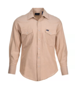 Wrangler MS728KH Cowboy Cut Western Chambray Work Shirt, Khaki, 2XL Tall - $79.39 CAD