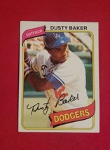 1980 Topps Dusty Baker #255 Los Angeles Dodgers FREE SHIPPING - £1.43 GBP