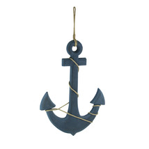 Scratch &amp; Dent Oxidized Finish Ship Anchor and Rope Nautical Wall Hanging - £31.13 GBP