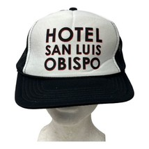 Hotel San Luis Obispo SLO Black White Trucker Hat Cap Adjustable One Size - £11.15 GBP