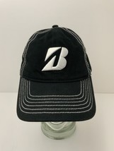 Bridgestone Golf Hat Black White Detail Stitch Kolka Klassic 2012 Strapback Cap - £13.27 GBP