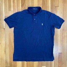 Polo Ralph Lauren Polo Shirt Blue Large Short Sleeve Pullover Knit - $15.99
