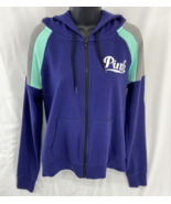 Victoria&#39;s Secret PINK Women&#39;s Size Medium Blue Full Zip Hoodie Sweater - $20.77 CAD