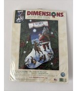 NEW Christmas Dimensions Counted Cross Stitch Stocking Kit Santa&#39;s Arriv... - $31.00 CAD