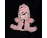 9&quot; VINTAGE 1987 COMMONWEALTH PINK PUPPY DOG BLACK EARS STUFFED ANIMAL PL... - £21.60 GBP