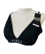 Black Bonds Bra Lightweight Triangle Cups Sz XL Plunge Front Wireless - $13.88