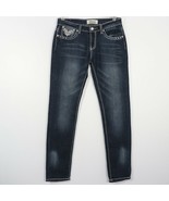 Gumm Junior Womens Embellished Jeans 5/6 Flap Pockets Rhinestone Button ... - £14.02 GBP
