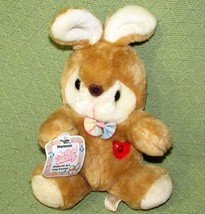 1986 Cuddle Wit Musical Bunny Light Up Heart Plush Harmonic Rabbit With Tag Toy - $24.57