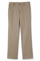 Lands End Uniform Junior Size 1, 32&quot; Inseam Stretch Chino Pant, Khaki - £15.16 GBP