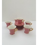 Casati Fine Porcelain Aramco Imports Expresso Pink Cup and Saucer *Set o... - £91.32 GBP