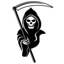 Grim Reaper sticker VINYL DECAL Death Dead Like Me Scythe Gothic Horror - £5.68 GBP