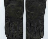 Brown French Washable 7 1/2&quot; Kid Leather Gloves Size 6 Stretchable Wrist... - $17.82