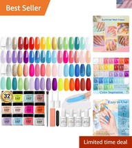 Luxury Home Nail Art Kit - 42 Pieces, 32 Colors for Stylish Summer Manic... - $51.00