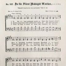 1883 Gospel Hymn Silent Midnight Watches Sheet Music Victorian Religion ... - $17.36 CAD