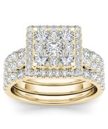 Authenticity Guarantee 
10K Yellow Gold 2ct TDW Diamond Halo Bridal Ring... - $2,249.99