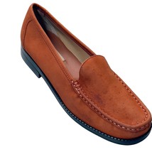 CLARKS Women&#39;s Shoes Rust Suede leather Flat Loafers Square Toe Size UK ... - £17.63 GBP