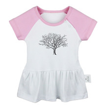 Tree Skeleton Graphics Dead Limbs and Twigs Baby Girl Dresses Infant Clothes - £9.41 GBP