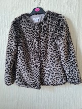 La Redoute Animal Print Faux Fur Jacket Blazer Girls Age 10Yrs Express S... - £17.69 GBP