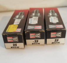 LOT OF Three 3 Copper Plus Champion Spark Plugs  25  RV17YC - $9.77