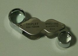 Dual Loupe 4 Gem, Magnifying Glass Triplet 10x &amp; 20x - $5.77
