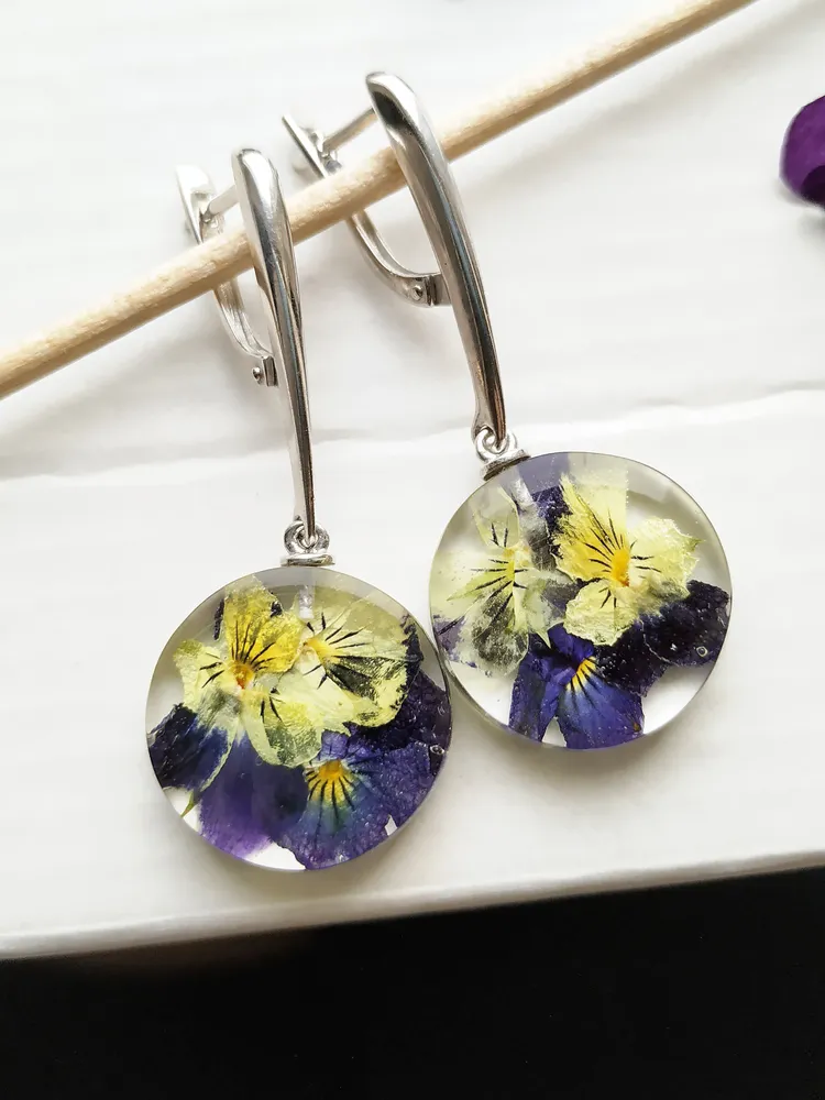 Earrings jewelry Silver rhodium plated 925 assay value - $115.00