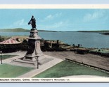Monumento Samuel-De Champlain Quebec Città Unp Wb Cartolina B14 - $3.03
