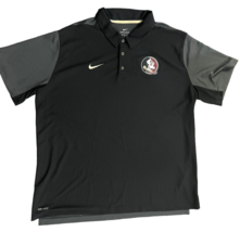 Florida State Seminoles Black Nike Dri Fit FSU Polo Men’s Size 3XL FSU - £25.84 GBP