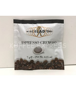 Miscela D&#39;Oro Espresso single regular Cremoso Espresso Pods 150 ct - £43.58 GBP