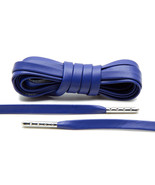 Premium Flat Leather Sneaker Laces (Blue with Silver Tips) - £11.03 GBP+