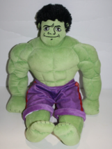 Marvel Super Hero Adventures Hulk 17&quot; Plush Purple Shorts Stuffed Doll S... - £17.00 GBP