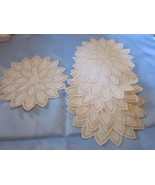 VINTAGE 6&quot; cream color set of 8 doilies, make great hems, cap sleeves, etc. - $24.00