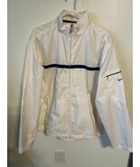 Vintage Nike Jacket Womens XL 16-18  Windbreaker Full Zip White With Blu... - $25.57 CAD