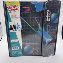 Mead Trapper Keeper Binder w/ 2 Portfolios 3D Retro Style - £13.75 GBP