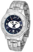 BYU Brigham Young Cougars Men Competitor Steel AnoChrome Watch - £75.76 GBP