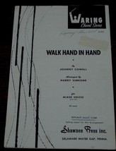 Walk Hand In Hand, Johnny Cowell, Harry Simeone, 1956 Old Sheet Music - £4.74 GBP