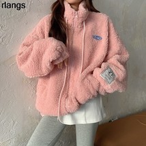 Women&#39;s Autumn And Winter Lamb  Coat New Style Plus Velvet Thickening Korean Ver - £147.94 GBP
