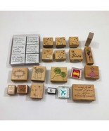 Set of 25 Crafting Stamps Miscellaneous Floral Sayings Geometric Plus Mo... - $19.79