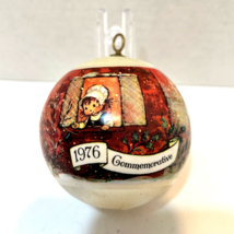 Vintage Hallmark 1976 Mary Hamilton Satin Ball Christmas Ornament Commemorative - £10.07 GBP