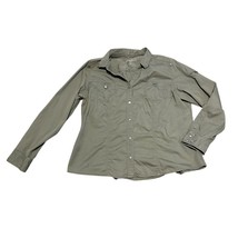 Eddie Bauer Button-Down Shirt Jacket Shacket Green Long Sleeve Size XL W... - $40.00