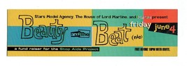 Beauty &amp; the Beat 1051 Folsom San Francisco 1993 Rave Handbill Stop AIDS... - £27.17 GBP