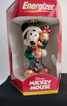 Disney Energizer Mickey Mouse Christmas Ornament Blown Glass Art 5&quot; New - £17.94 GBP