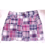 Old Navy Sz 12 Girls Plaid Short Skirt Adjustable Waist Pinks Blue Purpl... - £5.57 GBP