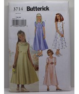 Vintage Butterick 3714 Size 7-8-10 Big Girls Dress - £14.94 GBP
