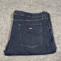 Dickies Jeans Mens 42x32 Dark Blue Wash Denim Pants Straight Leg Mexico - $25.41