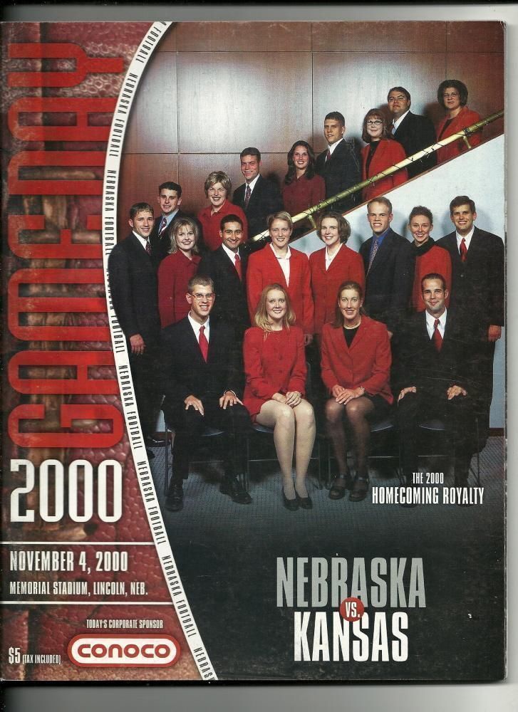 2000 NCAA Football Program Kansas @ Nebraska Nov 4th - $15.00