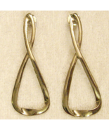 Avon Infinity Loop Pierced Earrings Bold Statement Nickel Free ✿ Huge VT... - €17,03 EUR